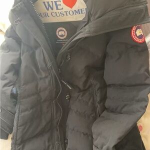 Canada Goose Black Insulated Puffer Jacket with High Collar